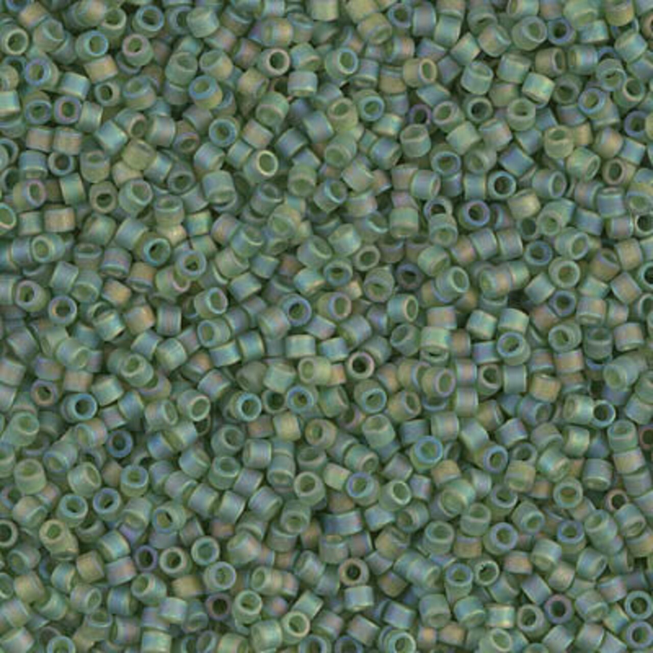 Miyuki Delica Bead 11/0, DB1282, Matte Transparent Olive AB, 5 grams